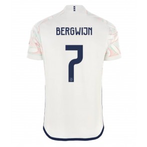 Ajax Steven Bergwijn #7 Koszulka Wyjazdowych 2023-24 Krótki Rękaw